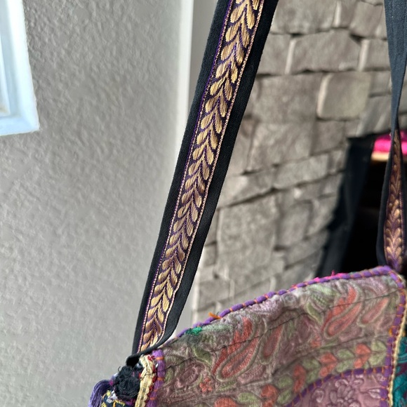 Urban Gypsy Boho Indian Fabric Beaded Crossbody - Picture 13 of 13